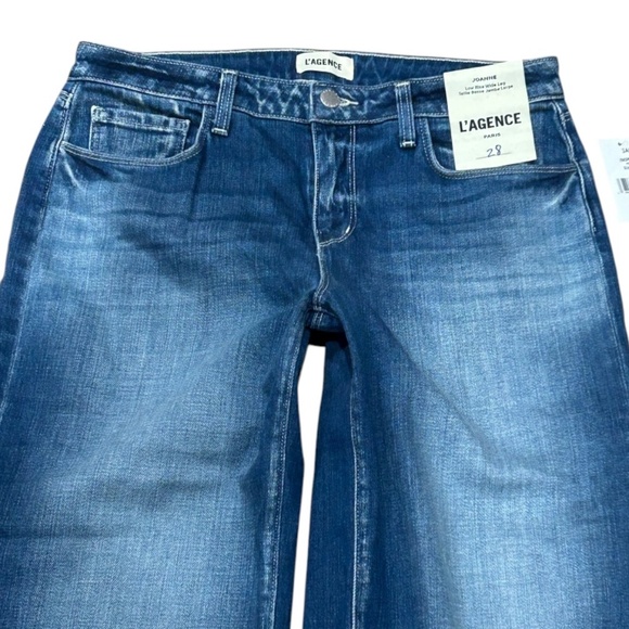 L'AGENCE Paris Joanne Jeans Low-rise Wide Leg in Palermo wash Size 28 New w Tag - Picture 8 of 8